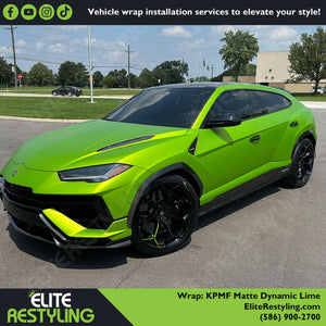 
              KPMF K75500 Metro Matte Dynamic Lime Vinyl Wrap | K75503 finished vehicle wrap photo 3
            